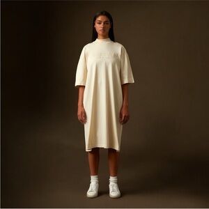 ESSENTIALS Fear of‎ God Canary Tee Midi Dress Yellow Size Large NWT